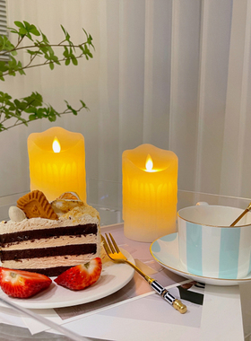 【麦芮家居】蜡烛/candle氛围感十足烛芯摇摆仿真流泪电池款蜡烛