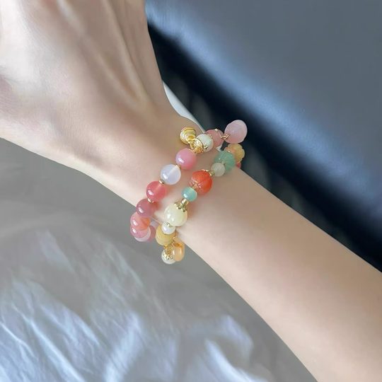 Golden Jade Pumpkin Bracelet Harvest Wealth Versatile