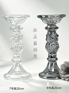 608禾樱外贸出口欧美耐热玻璃烛台摆件家用餐桌饰品新款