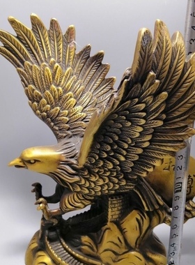 纯铜鹰 雄鹰 大鹏展翅 前程万里 大展宏图旗开得胜鹰商务铜器摆件
