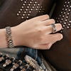 MMNF black and red plum pavé diamond enamel ring