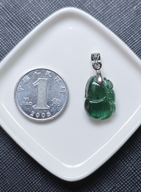 (新品优惠)巴西老矿碧玺吊坠红黄蓝绿黄雕刻如意葫芦桃子锁骨挂坠