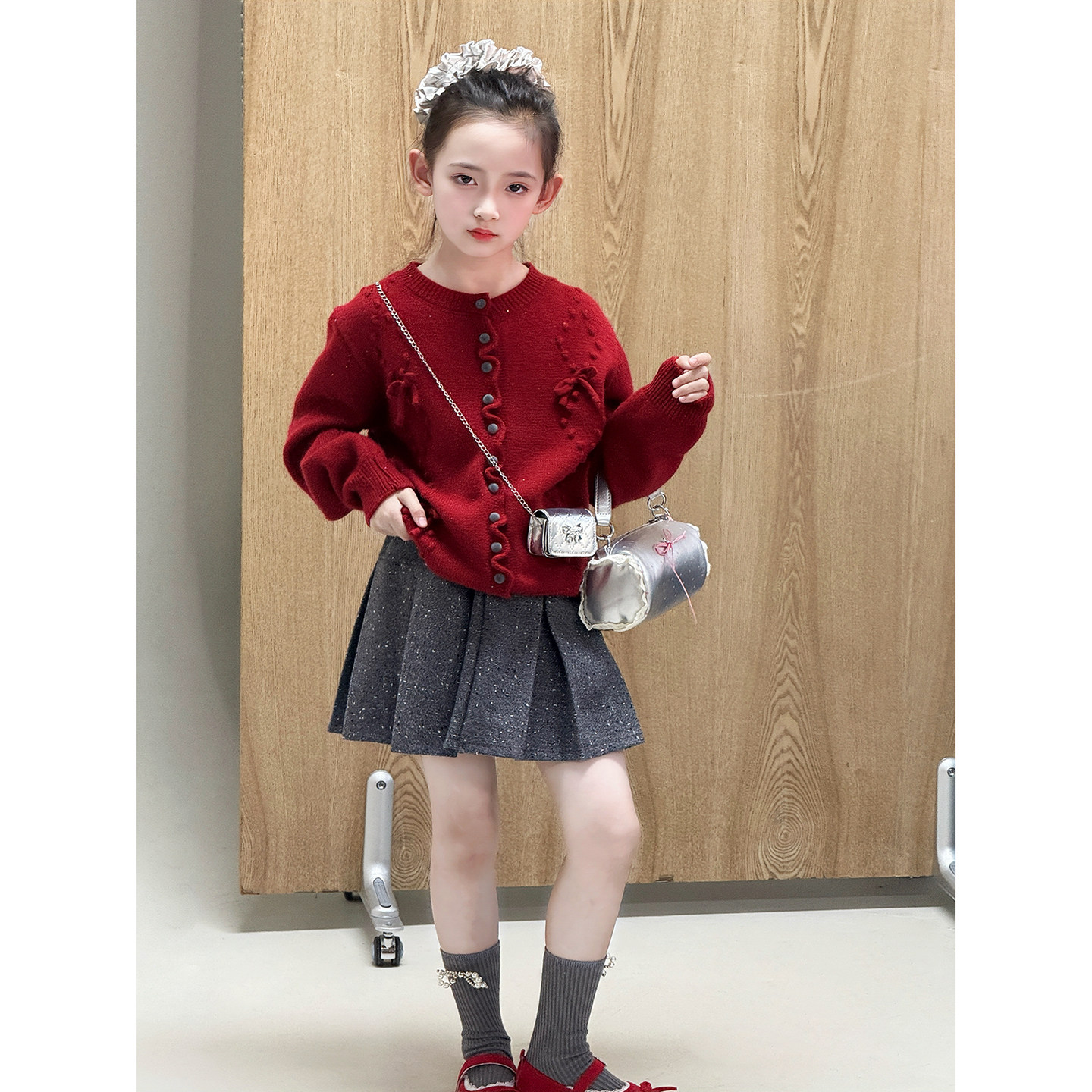 女童套装2025冬季新款儿童韩版针织开衫裙子加厚保暖毛衣三件套潮,淘宝优惠券,粉丝福利购,淘宝优惠卷