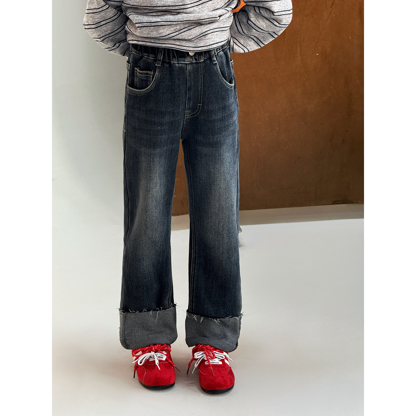 女童牛仔裤2025冬季新款儿童洋气加绒小脚裤中大童加厚裤子长裤潮,淘宝优惠券,粉丝福利购,淘宝优惠卷