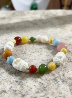 和田玉葫芦多宝新中式国风手串蜜蜡南红手链女时尚文玩年轻款手饰