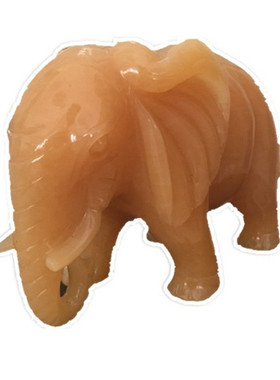 风水聚财客厅玄关摆件手工米黄玉