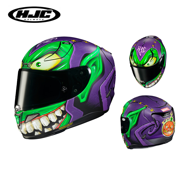 HJC碳纤维漫威毒液防雾头盔 RPHA11小丑超人全盔赛车摩托车跑盔 - 图3