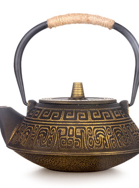 茶室装饰摆件铸铁壶烧水壶新中式