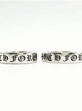 纯银戒指欧美情侣永恒之心十字架