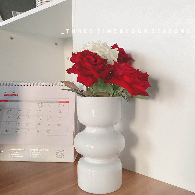 ins韩国风复古玻璃花瓶简约北欧轻奢黑色花瓶不规则设计居家装饰,淘宝优惠券,粉丝福利购,淘宝优惠卷