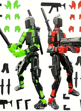 跨境爆款3D打印关节人偶多关节可动特种兵系列机甲可动手办