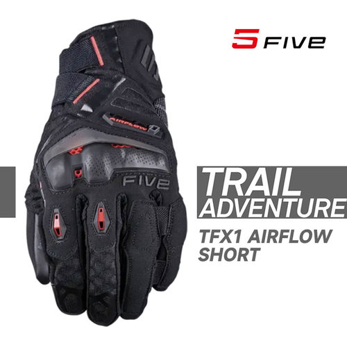 法国 FIVE TFX1 AIRFLOW SHORT 冒险摩旅 透气短款 摩托骑行手套 - 图1