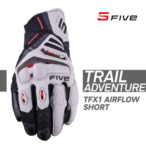 法国 FIVE TFX1 AIRFLOW SHORT 冒险摩旅 透气短款 摩托骑行手套 - 图2