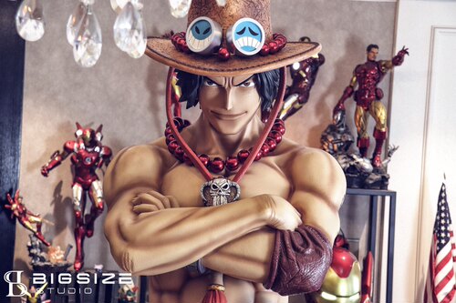 herobox定制 海贼王艾斯手办 1/1艾斯雕像模型 艾斯等身模型 - 图0