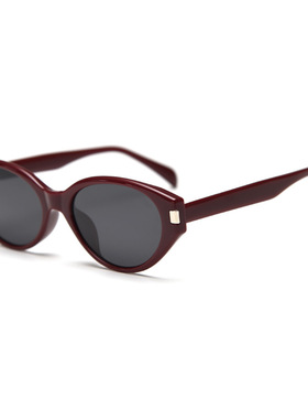 新款日韩琥珀猫形板材偏光太阳眼镜男女复古玳瑁色防紫外线墨镜潮