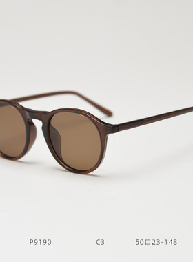 日韩潮复古板材透明灰偏光太阳眼镜潮男女个性文艺小墨镜防紫外线