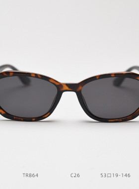 欧美复古小窄款偏光太阳眼镜时尚潮酷男女网红TR90轻复古墨镜ins