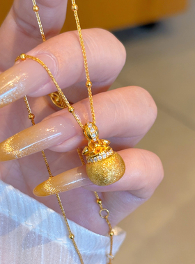 千夕 足金999爆闪国韵福袋黄金吊坠春节女士情人节生日礼物送女友