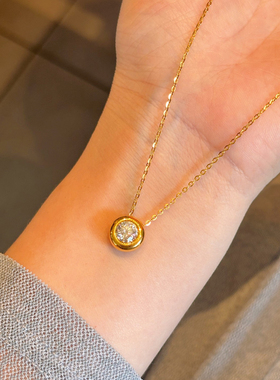 千夕 足金999莫桑泡泡吊坠女款可爱新年情侣情人节生日礼物送女友