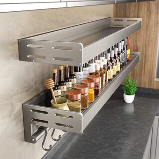 Length 30/40/50/60/70/80 width 13.5 kitchen spice storage rack no punching wall hanging wall storage rack