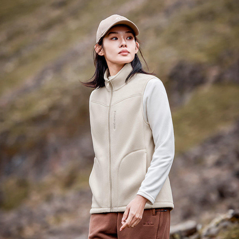 Pathfinder Outdoor Fleece Clothes Women's Autumn Double-sided Polar Fleece Vest Warm Vest Jacket Sleeveless Top Jacket