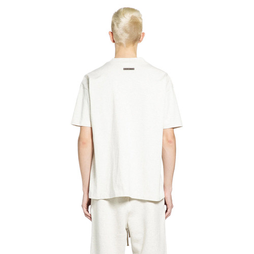 正品Fear of God Essentials 26SS 经典logo刺绣短袖T恤素色打底 - 图2