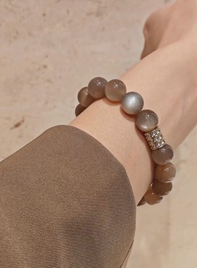 天然银月光水晶手串简约手串手链