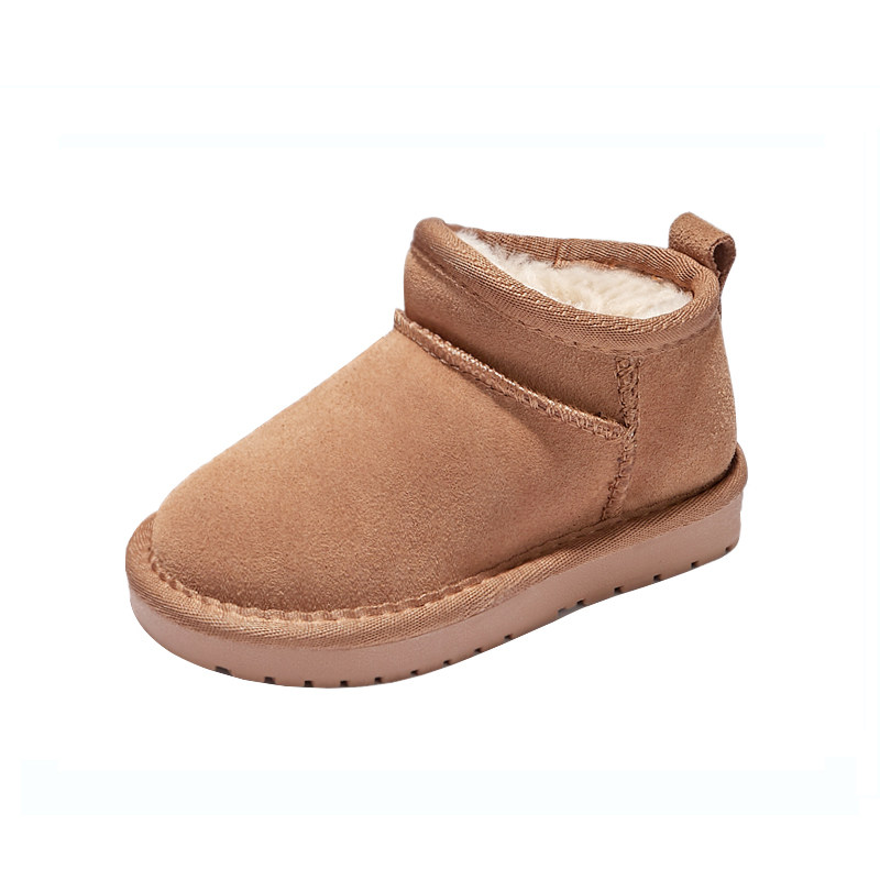 冬季真皮儿童保暖棉鞋男童雪地靴女童靴子小童鞋防滑防水宝宝鞋子,淘宝优惠券,粉丝福利购,淘宝优惠卷