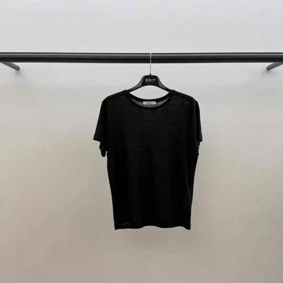 现 韩国东大门edit女25夏季新款夏季时尚简约百搭宽松薄款短袖T恤 - 图0