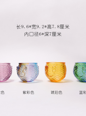 琉璃海浪笔洗文房水盂书法用具波浪纹故宫缸桌面装饰摆件琉璃工艺