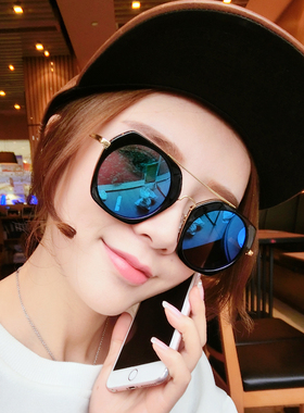 圆形韩国方脸网红款个性眼睛墨镜