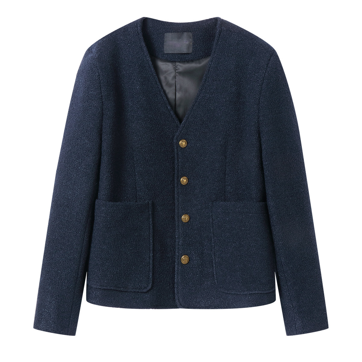 白口阳【英伦画报】英伦金扣小香无领西装男西服外套2025新款春季,淘宝优惠券,粉丝福利购,淘宝优惠卷