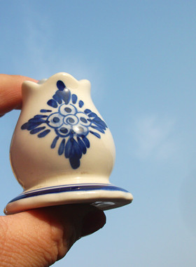 荷兰当地购买摆件 调料瓶 陶瓷制 荷兰风车 蓝瓷 代尔夫特 DELFT