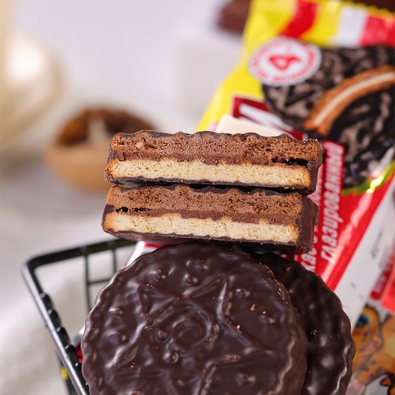 临期拉迈尔三明治夹心饼干俄罗斯原装进口巧克力牛奶榛子网红零食,淘宝优惠券,粉丝福利购,淘宝优惠卷