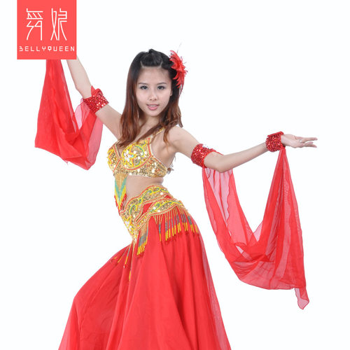 肚皮舞饰品手饰臂饰水袖印度舞表演服装配饰臂袖手袖 双环臂套 - 图3