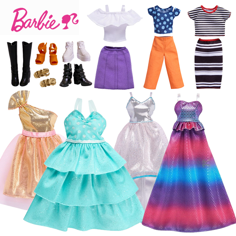 芭比娃娃衣服套装配件配饰时尚换装礼服包包鞋子饰品搭配女孩玩具