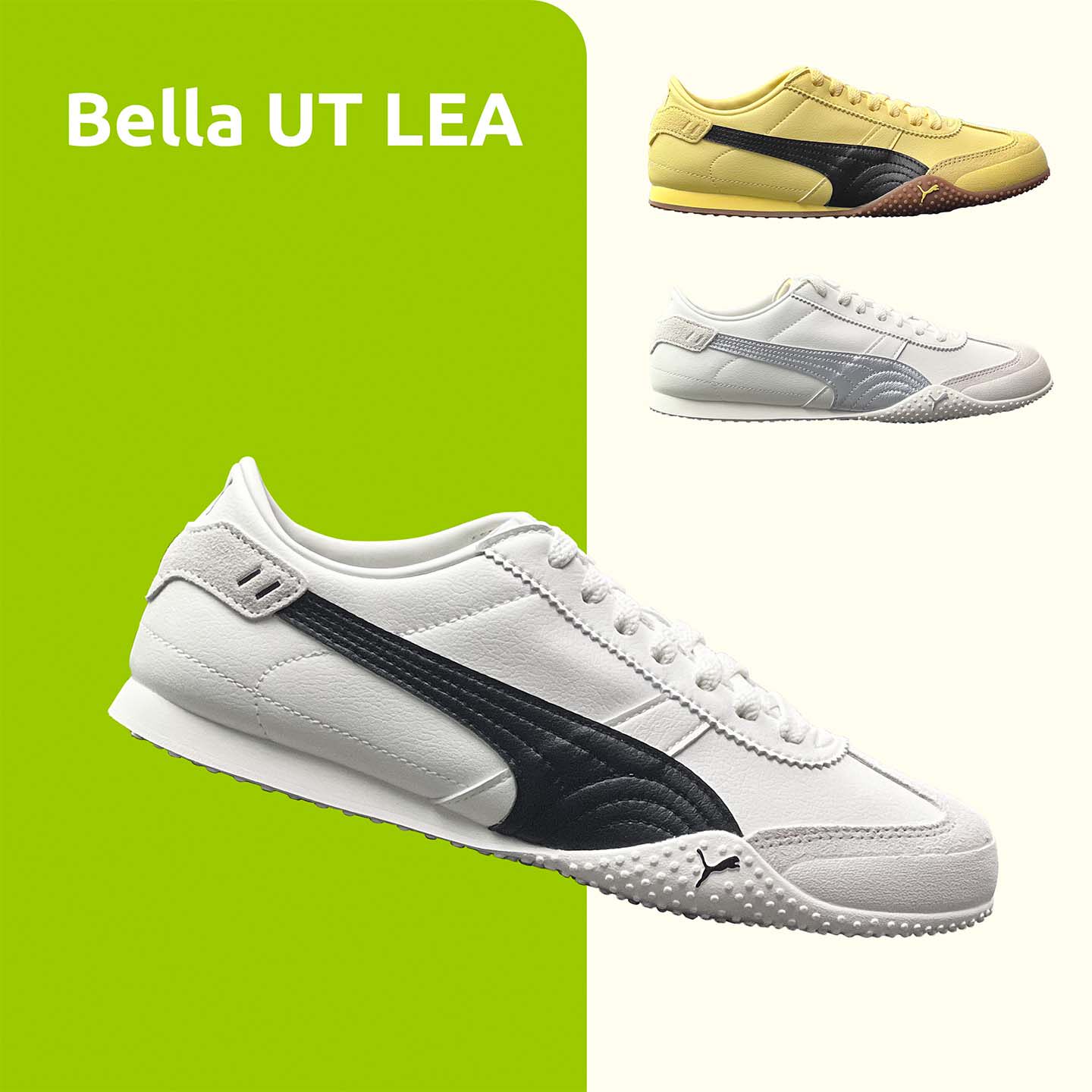 PUMA Bella Ut低帮男鞋女鞋黑白皮革情侣轻便薄底T头德训鞋405256