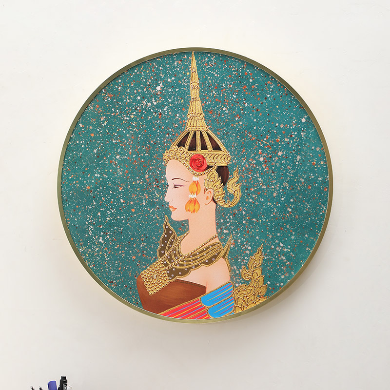 异丽东南亚风格装饰画泰国风情油画客厅玄关泰式壁画餐厅挂画墙画 - 图2