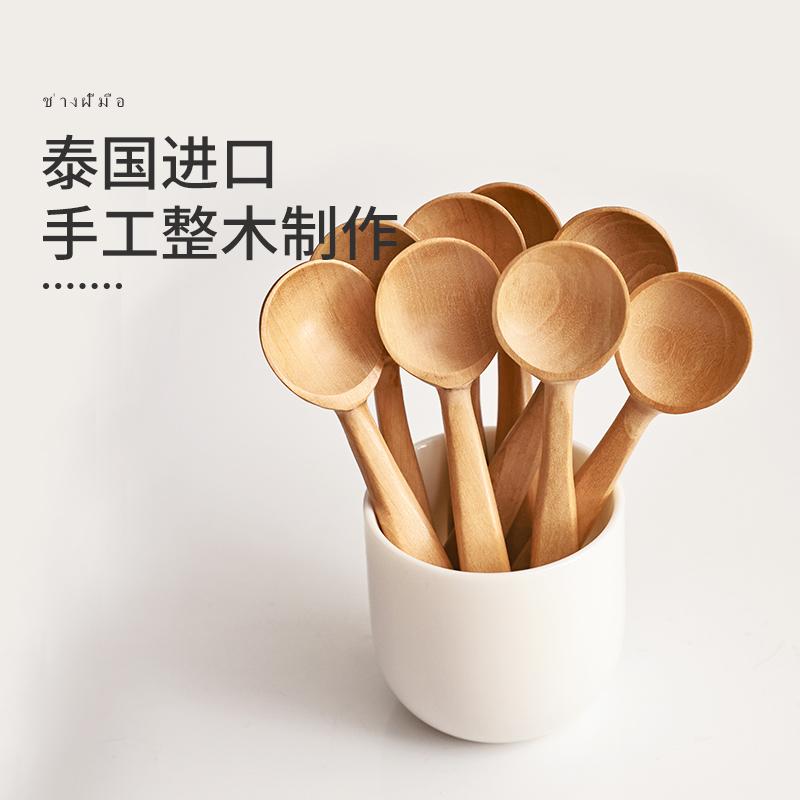 异丽无漆木铲子不粘锅专用锅铲炒菜铲家用木质木头耐高温长柄木勺 - 图2