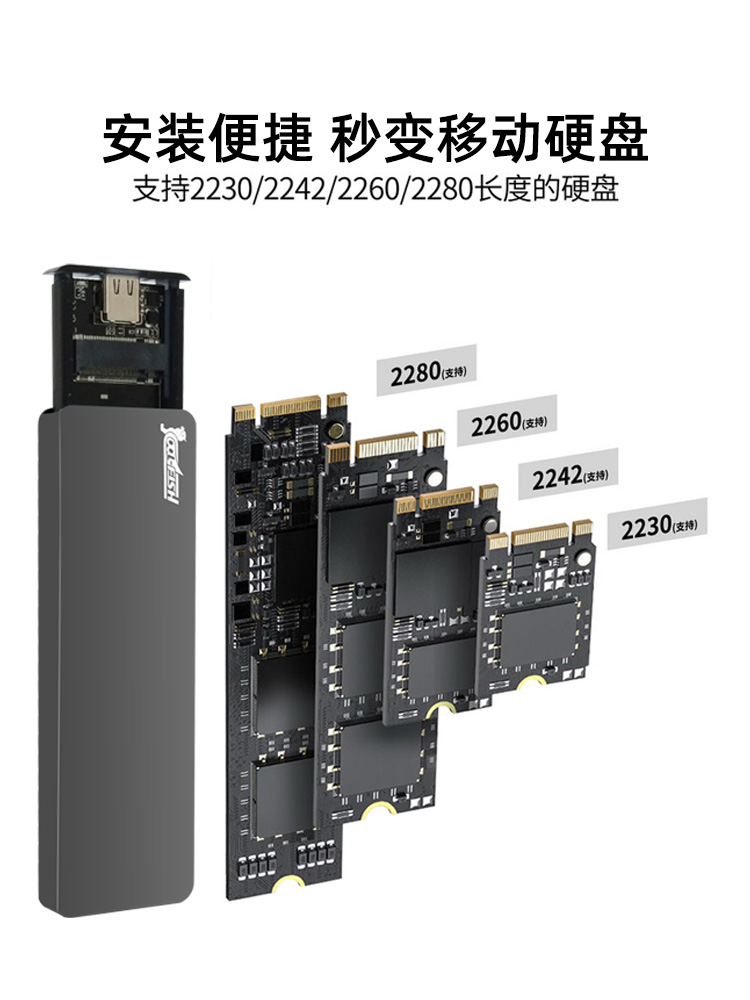 m.2固态硬盘盒nvme转usb读取器ngff双协议m2移动硬盘盒sata硬盘壳-图2