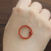 Natural genuine beads ins trendy south red ring ring