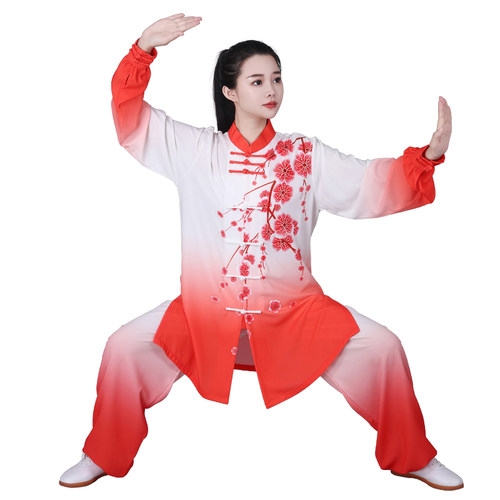 2024新款春秋高端太极练功服团体太极拳武术晨练表演演出服装男女 - 图3