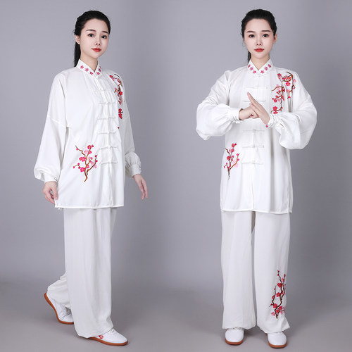 太极服女春夏秋款练功服男团体武术晨练表演演出服中国风太极拳服 - 图0