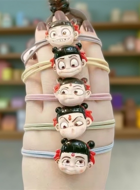 可爱卡通哪吒皮筋超值特惠敖丙女