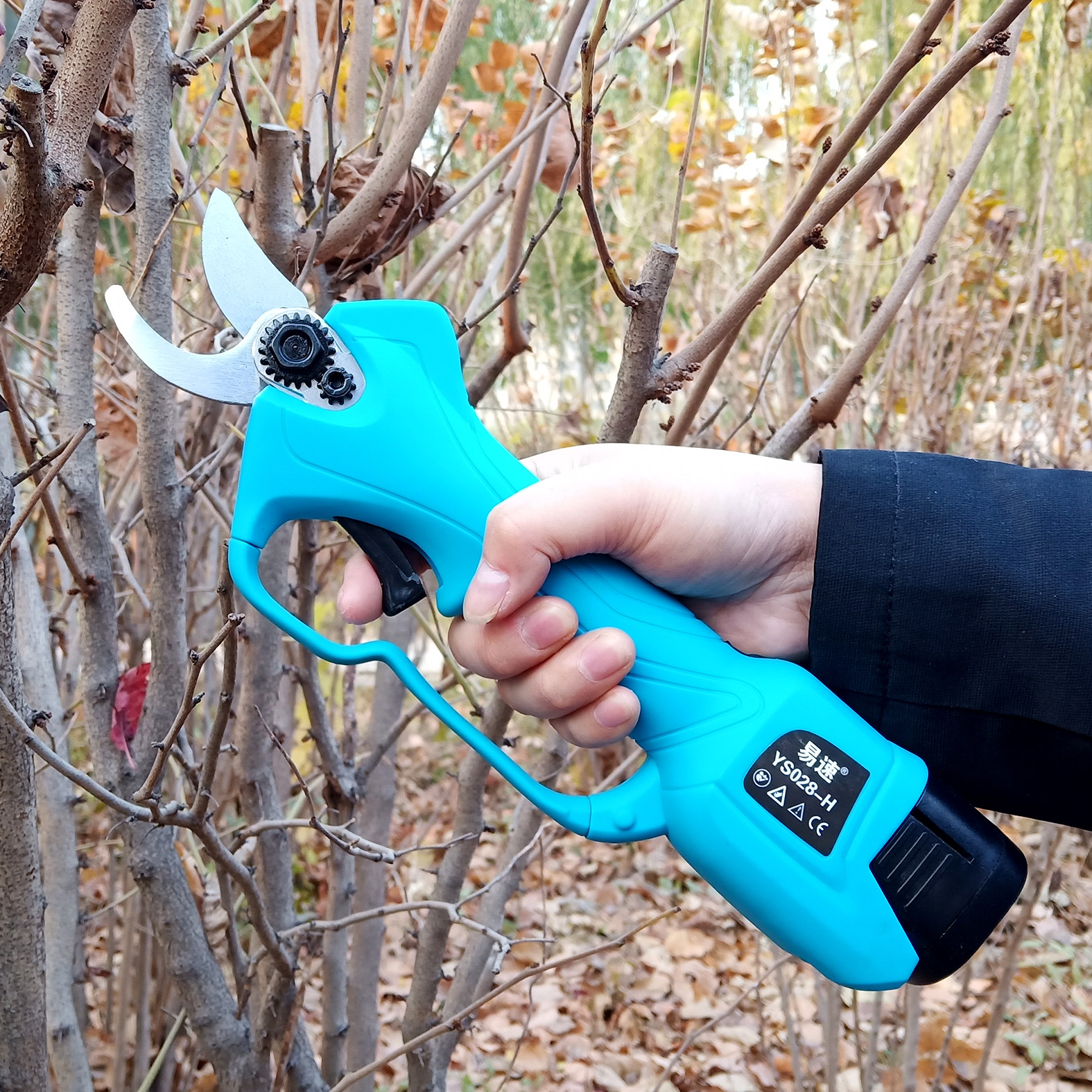 无线锂电果树剪树枝剪易速YS028电动修枝剪刀园艺剪伸缩高枝电剪_虎窝淘