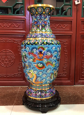 大花瓶龙腾四海庆典景泰蓝