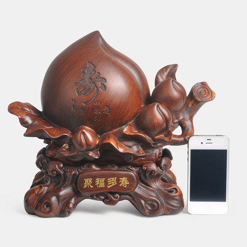 大号寿桃摆件工艺品送老人生日礼物送长辈老年人实用祝寿贺寿礼品 - 图2