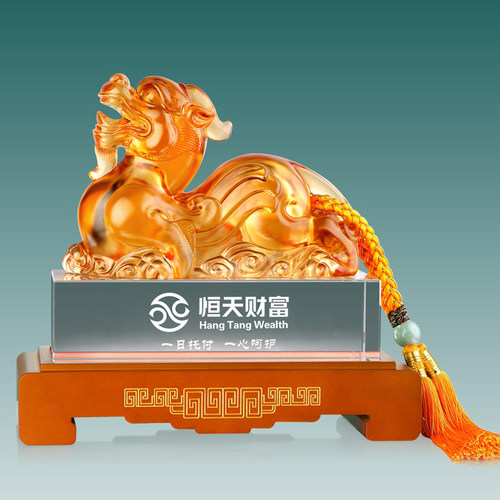 琉璃貔貅摆件迎福纳祥工艺品摆件开业礼品商务外事礼品办公室摆件 - 图2