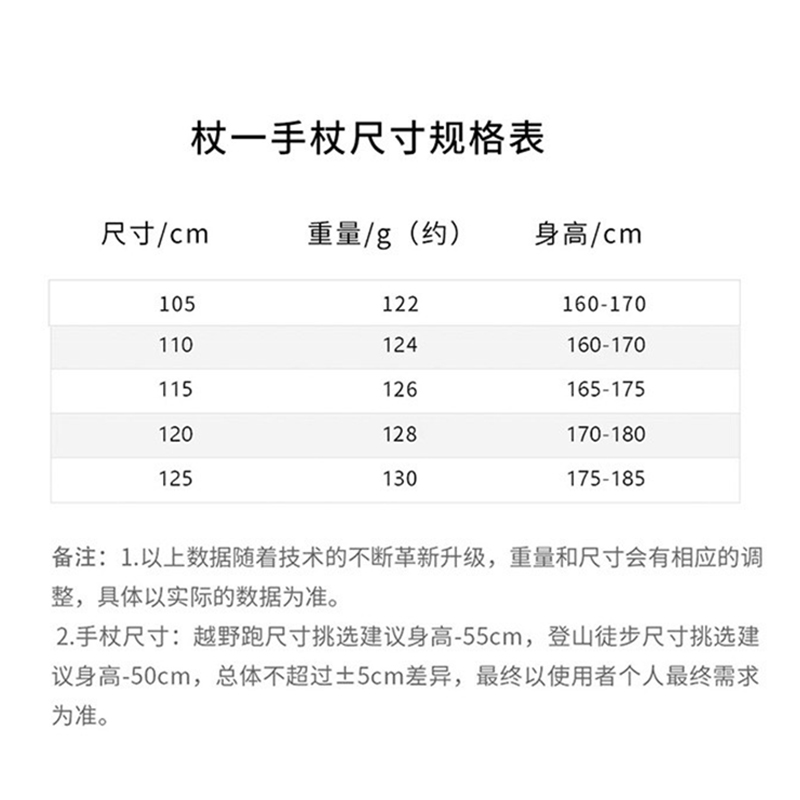 杖一 碳纤维轻量四节折叠手杖男女越野跑碳素登山杖徒步户外装备