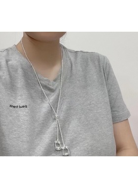 马蹄民族风项链毛衣链